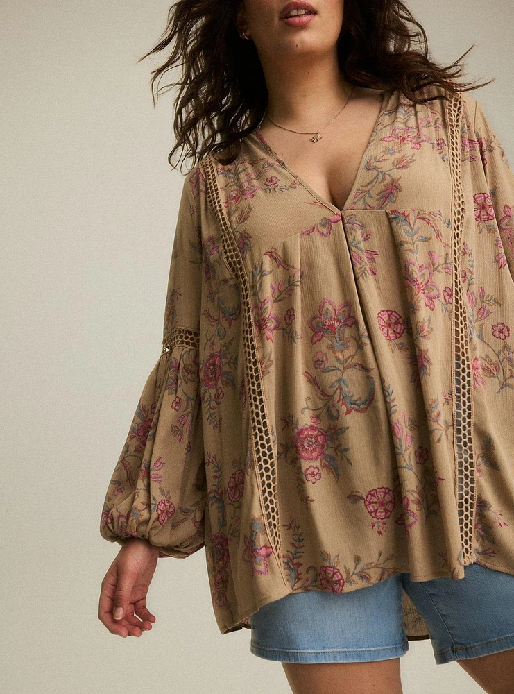 Festi Lace Inlay Top