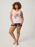 Strawberry Shortcake Lace Trim Sleep Tank