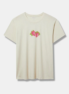 Strawberries Relaxed Fit Heritage Jersey Crew Tee