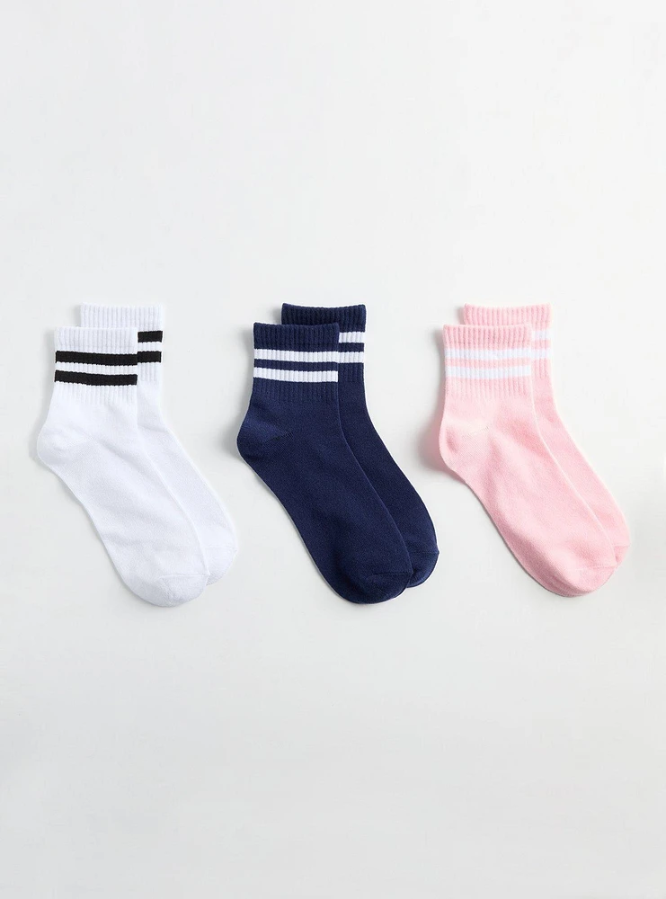 3-Pack Varsity Ankle Socks