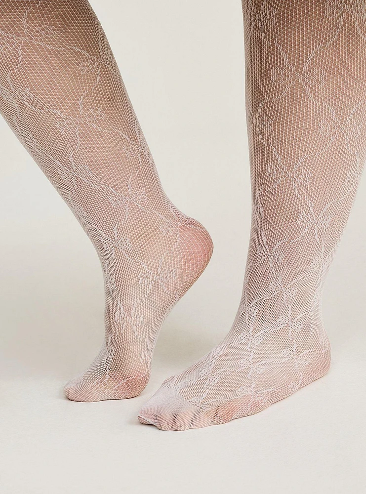 Bow Fishnet Tights