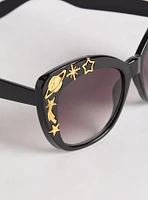 Celestial Cat Eye Smoke Lens Sunglasses