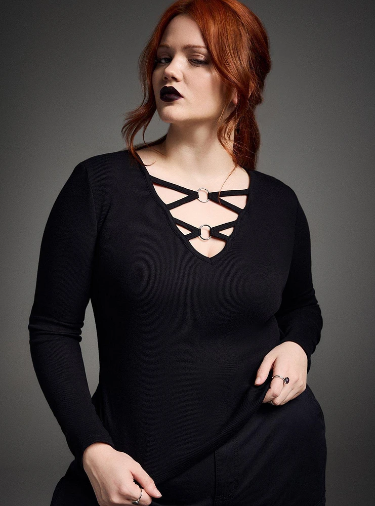 Nightfall O-Ring Long Sleeve Top