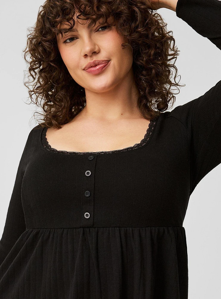 Babydoll Scoop Neck Top