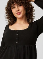 Babydoll Scoop Neck Top