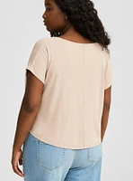 Twisted V-Neck Tee