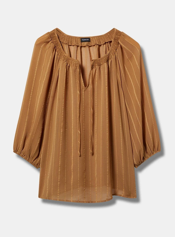 Chiffon Peasant 3/4 Raglan Blouse