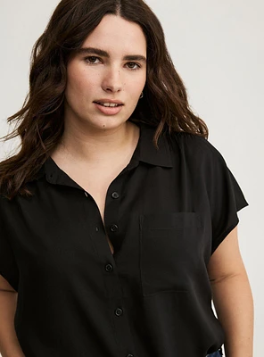 Challis Dolman Button-Up Shirt