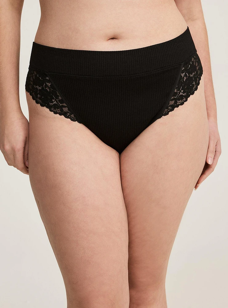 Seamless Rib Flirt Mid Rise Thong Panty