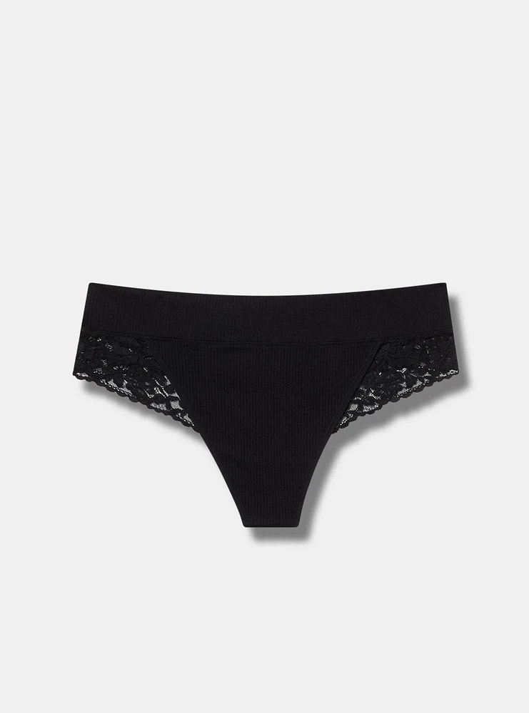 Seamless Rib Flirt Mid Rise Thong Panty