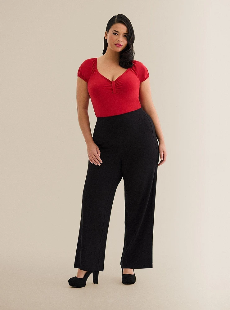 Retro Chic Wide Leg Pant