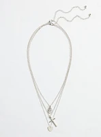 Cross Heart Layered Necklace