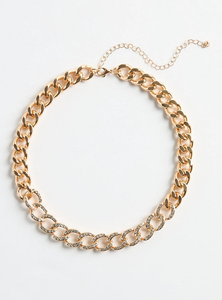 Pave Link Necklace