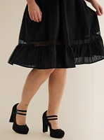 Retro Chic Seersucker Swing Dress