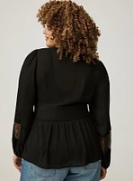 Peplum Lace Mix Blouse