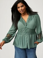 Peplum Lace Mix Blouse