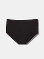 Seamless Pointelle Mid-Rise Brief Panty