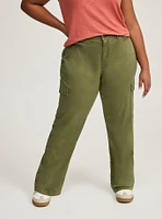 Straight Cargo Pocket High Rise Pant