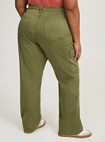 Straight Cargo Pocket High Rise Pant