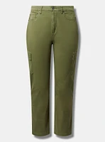 Straight Cargo Pocket High Rise Pant