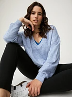 Drop Shoulder V-Neck Pullover