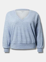 Drop Shoulder V-Neck Pullover