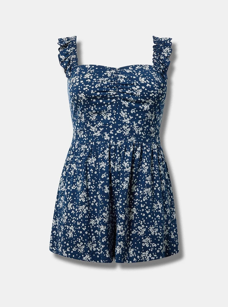 Ruffled Straps Layered Romper