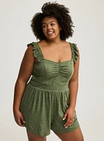 Ruffled Straps Layered Romper