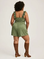 Ruffled Straps Layered Romper