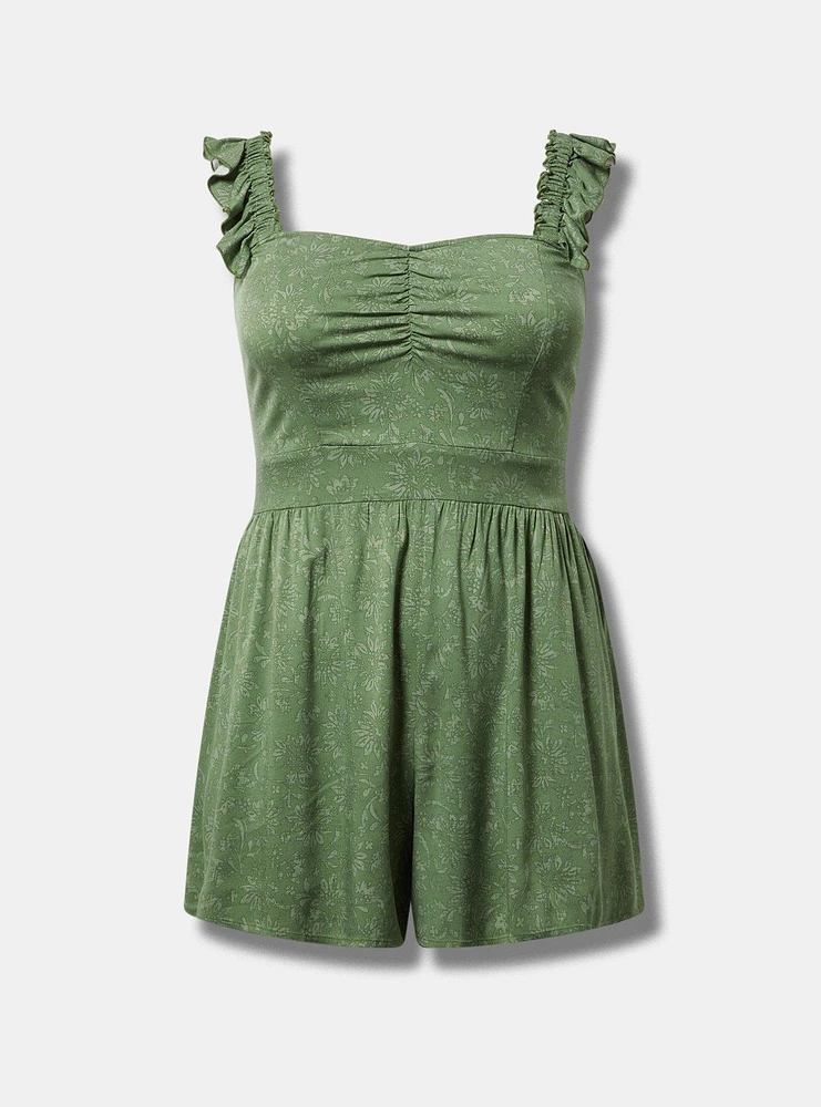 Ruffled Straps Layered Romper