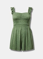Ruffled Straps Layered Romper