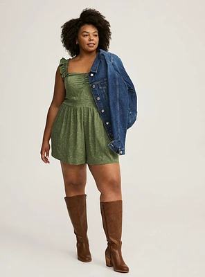 Ruffled Straps Layered Romper