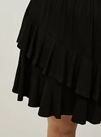 Asymmetrical Ruffle Tiered Skirt