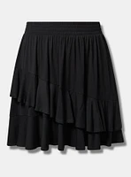 Asymmetrical Ruffle Tiered Skirt