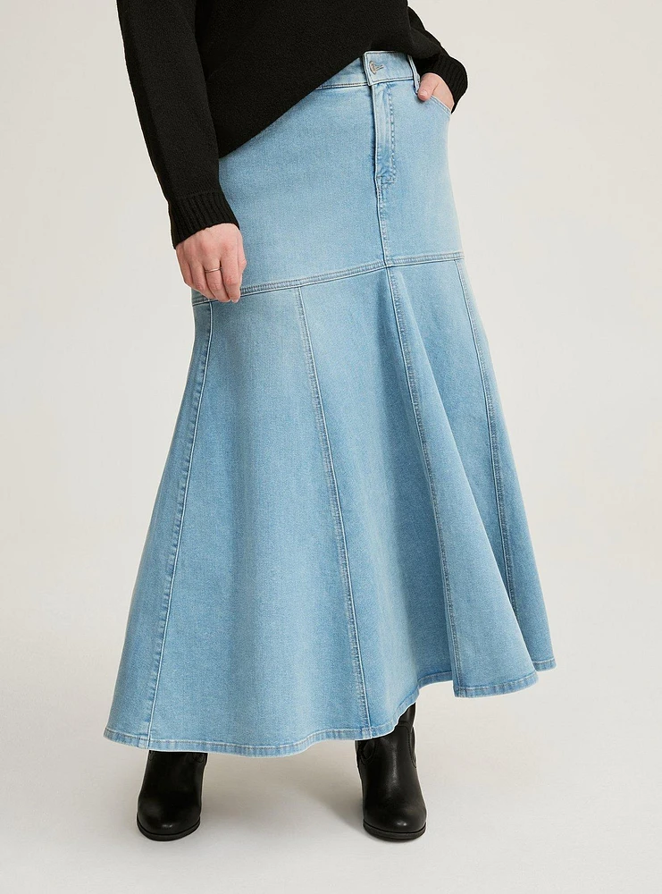 Denim Maxi Skirt
