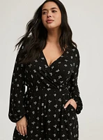 Long Sleeve Surplice Romper