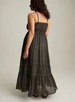 Festi Lace-Trim Maxi Dress