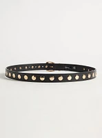 Studded Denim Belt