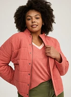 Quilted Drop Shoulder Jacket