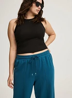 Pull-On Wide Leg High Rise Pant