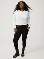 Crop Signature Waist Zipper Legging