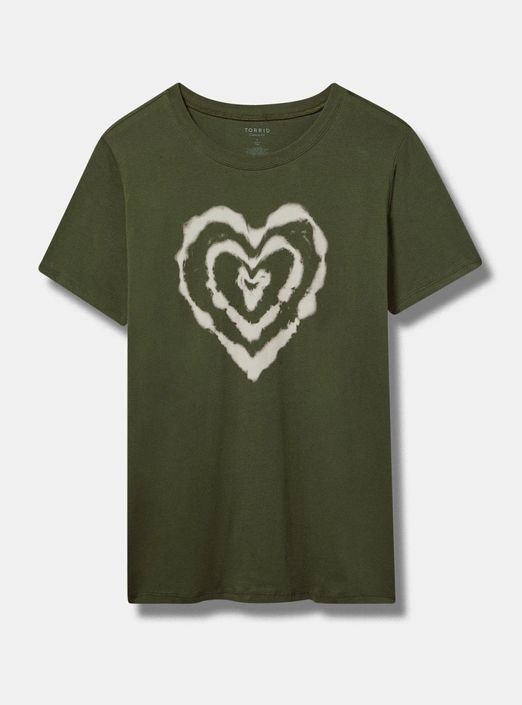 Heart Classic Fit Cotton Crew Tee