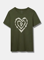 Heart Classic Fit Cotton Crew Tee