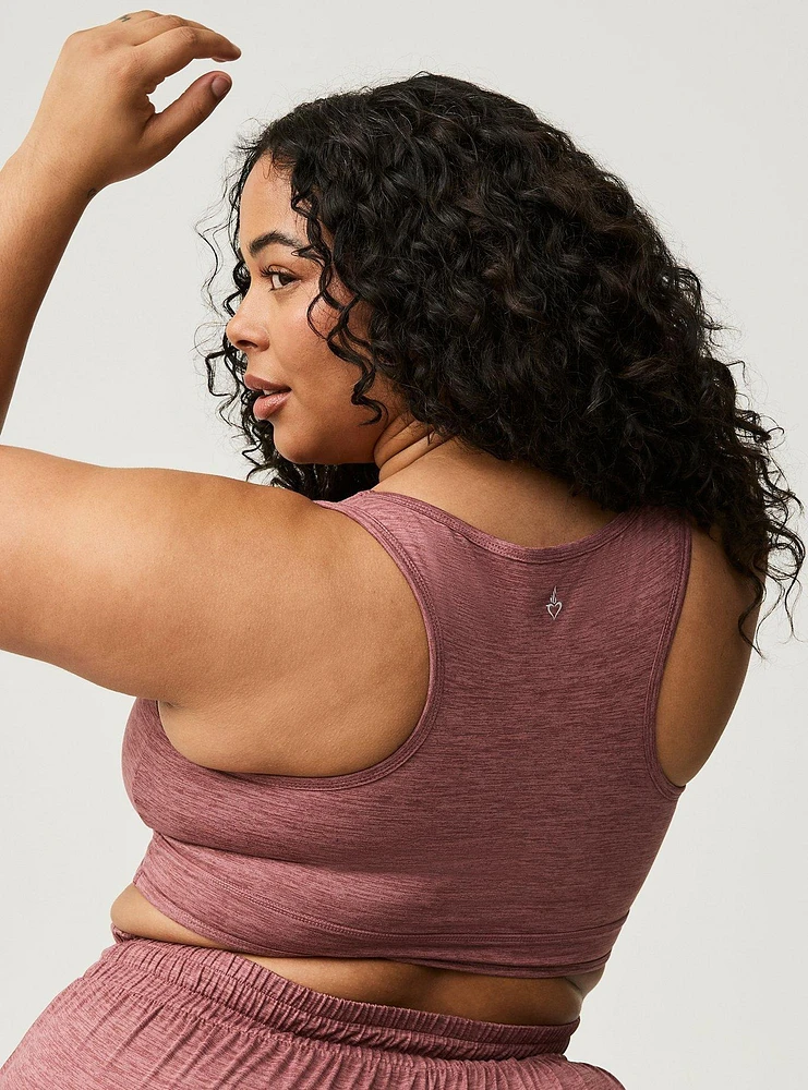Performance Jersey Ruched Yoga Bra