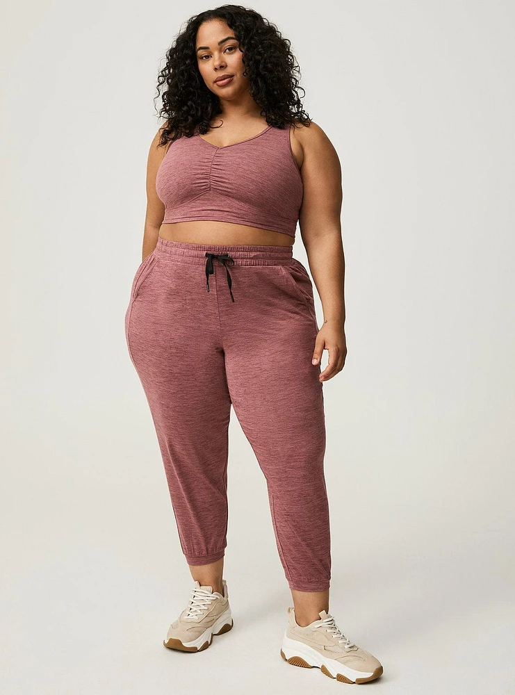 Performance Jersey Ruched Yoga Bra