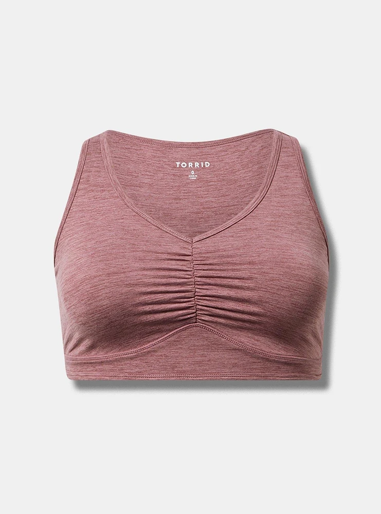 Performance Jersey Ruched Yoga Bra
