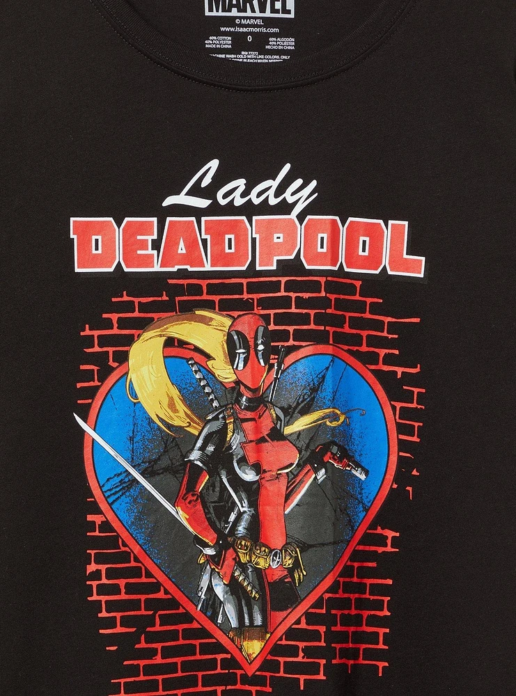 Deadpool Heart Classic Fit Crew Tee