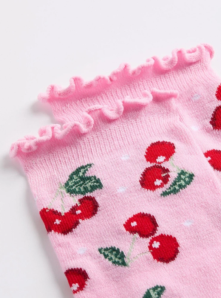 Cherry Ruffle 2-Pack Socks