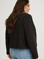 Textured Crop Blazer