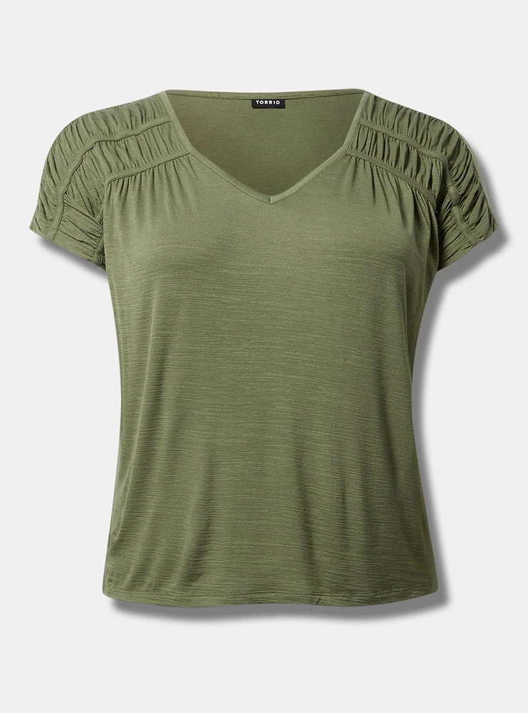 V-Neck Yoke Tee